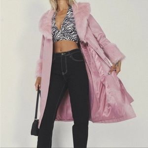 Pink penny lane long coat